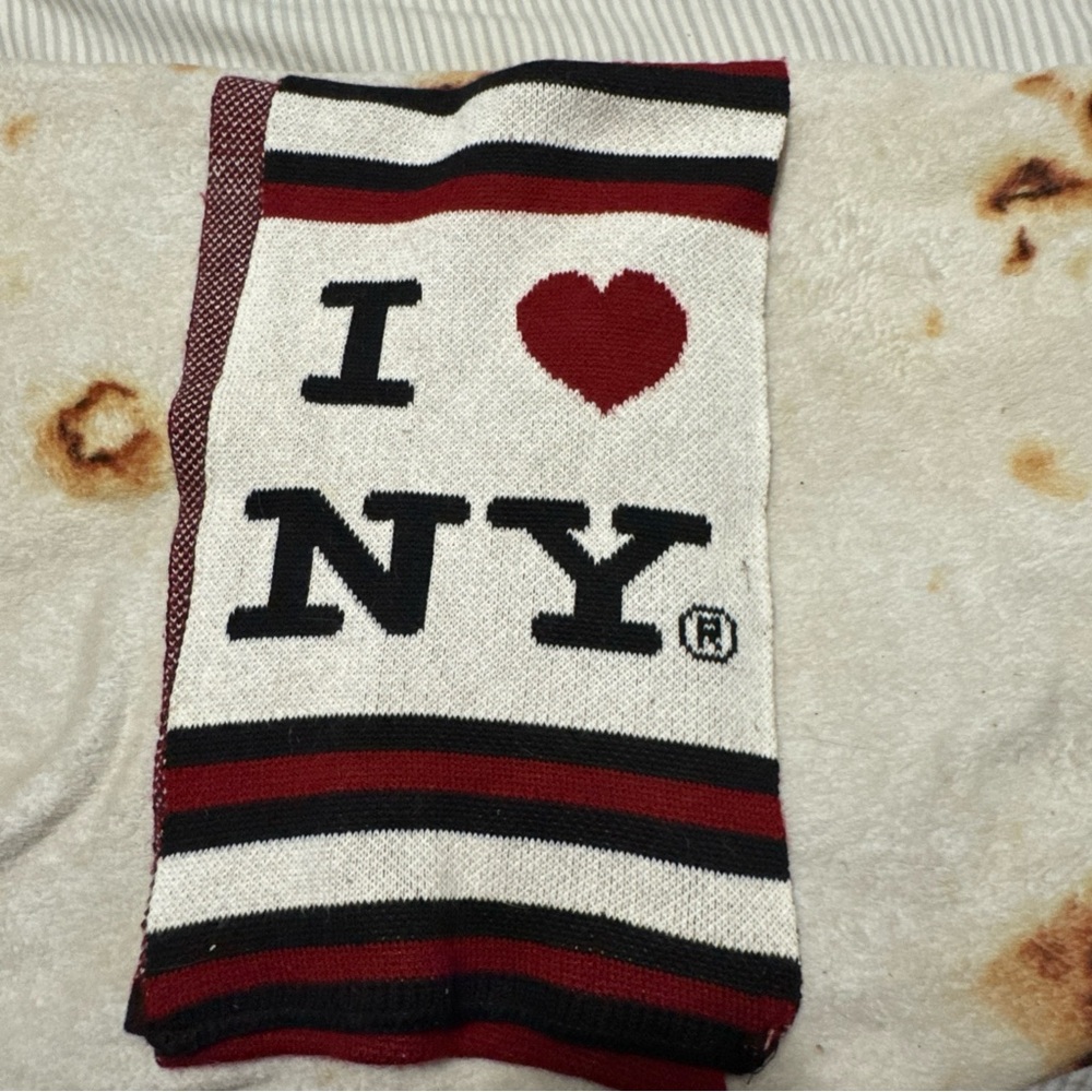 I Love NY Striped Scarf